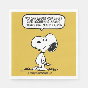 Guardanapo De Papel Amendoins Snoopy, você não aguenta sua vida inte