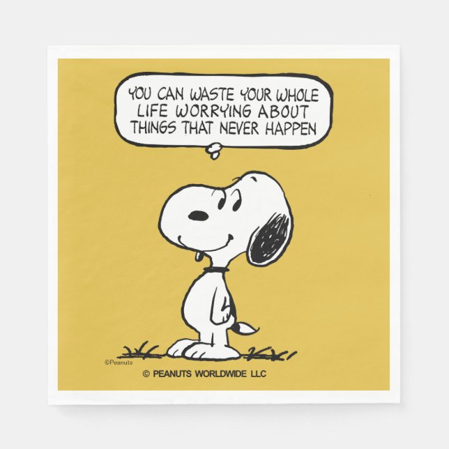 Guardanapo De Papel Amendoins | Snoopy, você não aguenta sua vida inte (Frente)