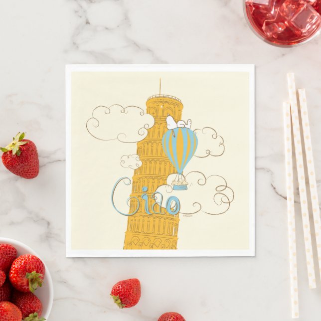 Guardanapo De Papel Amendoins | Snoopy & Woodstock Ciao (Insitu)