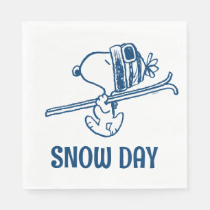 Guardanapo De Papel Amendoins   Tripa de Esqui de Snoopy