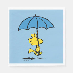 Guardanapo De Papel Amendoins Woodstock Blue Umbrella