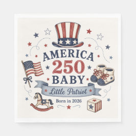 Guardanapo De Papel América 250 Bebê / Pequeno Patriota