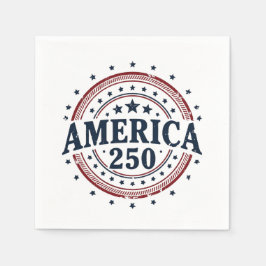Guardanapo De Papel America 250 Patriotic Vintage Badge