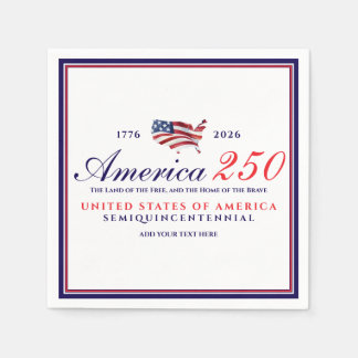 Guardanapo De Papel América 250 Terra Livre Casa Corajosa Azul Patriót