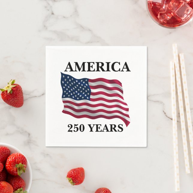 Guardanapo De Papel America 250 Years Flag (Insitu)