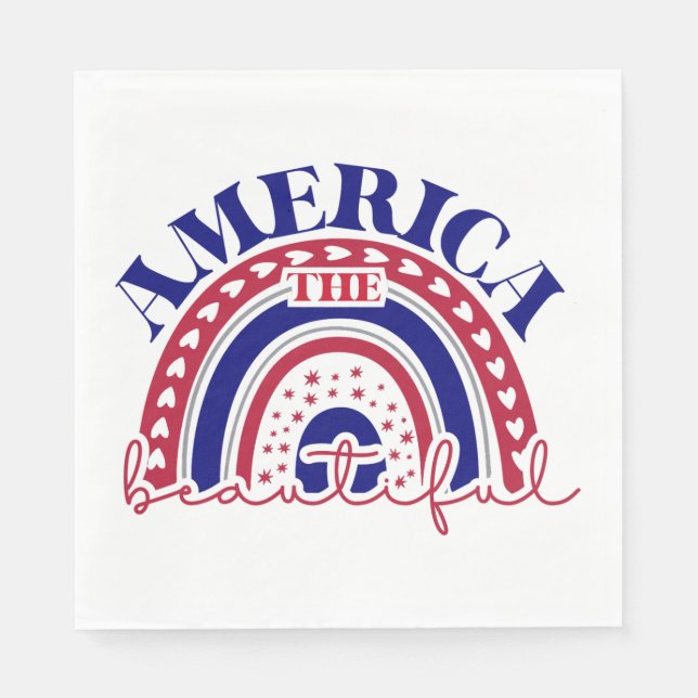 Guardanapo De Papel América belo arco-íris (Frente)