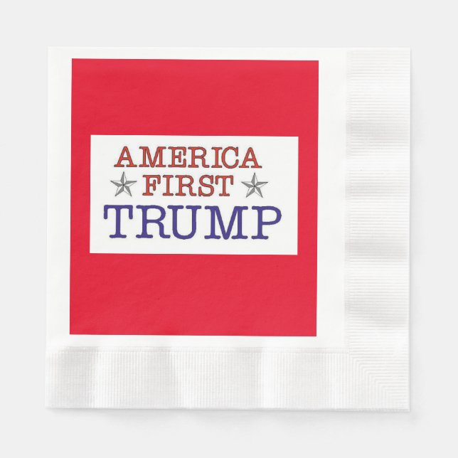 Guardanapo De Papel América First Trump Napkins (Frente)