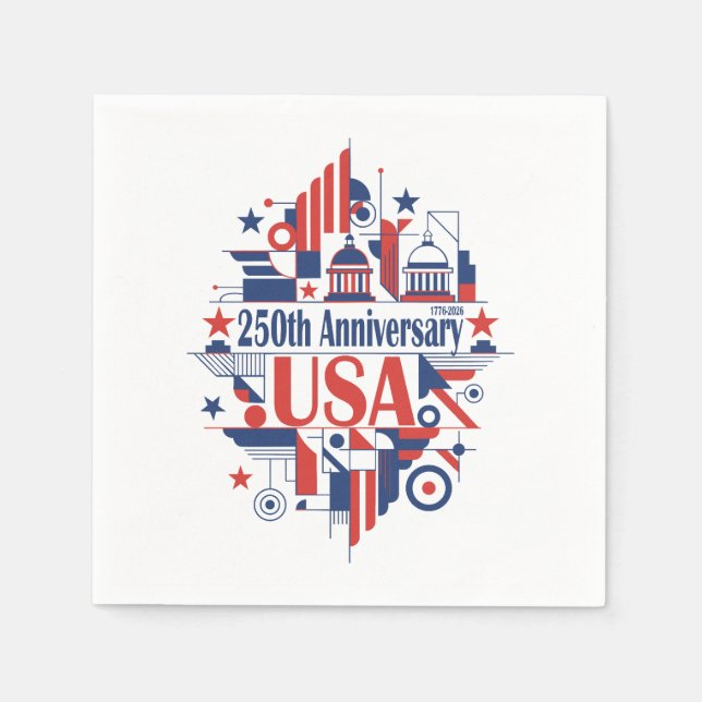 Guardanapo De Papel America’s 250th anniversary (Frente)