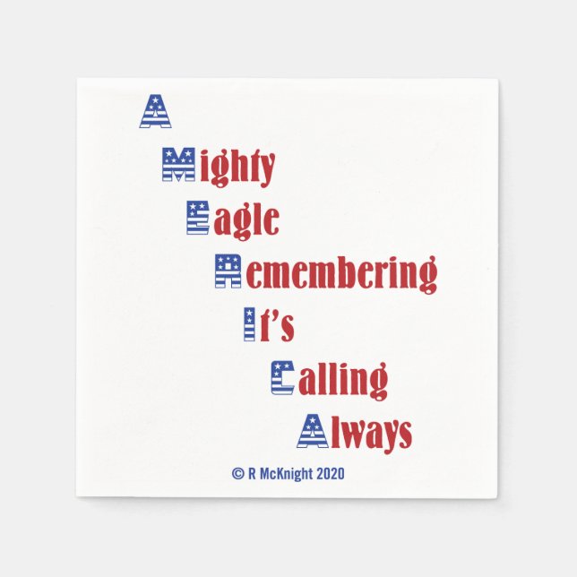 Guardanapo De Papel American Acronyme Paper Napkins (Frente)