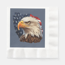 Guardanapo De Papel American Flag Bald Eagle