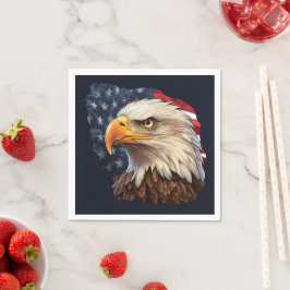 Guardanapo De Papel American Flag Bald Eagle
