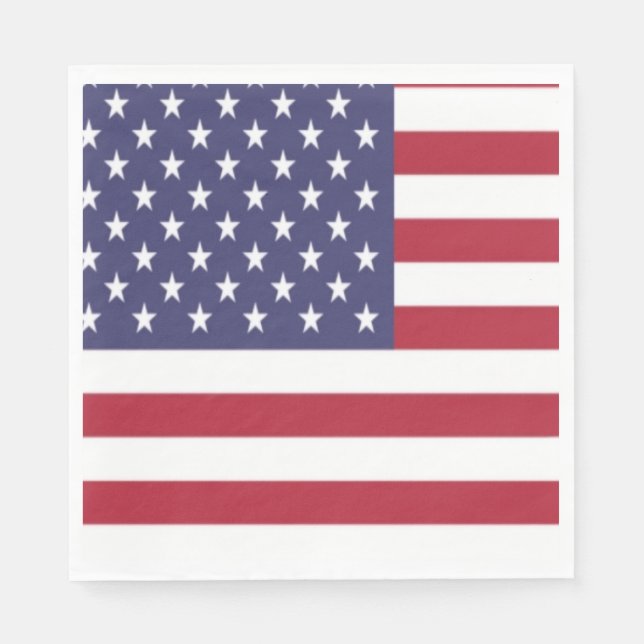 Guardanapo De Papel American Flag Napkin (Frente)