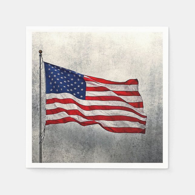 Guardanapo De Papel American Flag Paper Napkins (Frente)