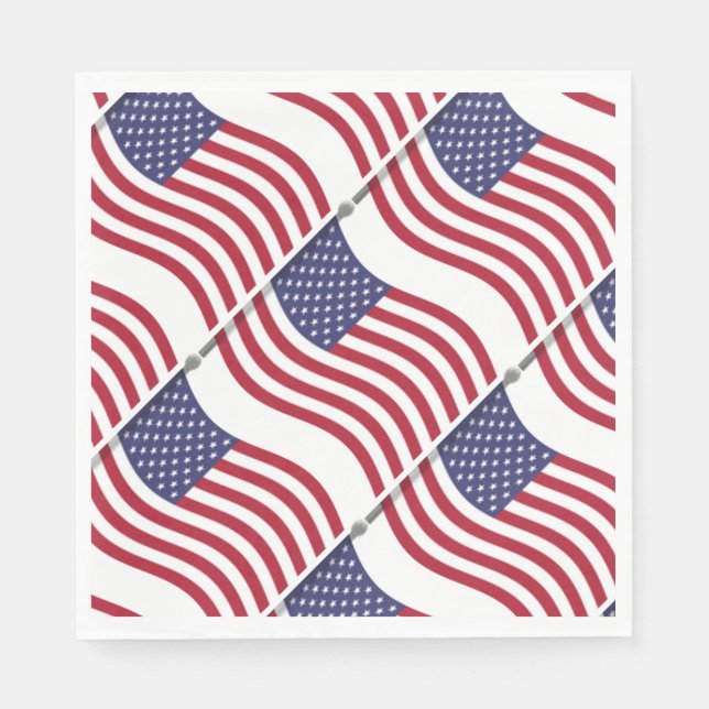Guardanapo De Papel American Flag Paper Napkins (Frente)