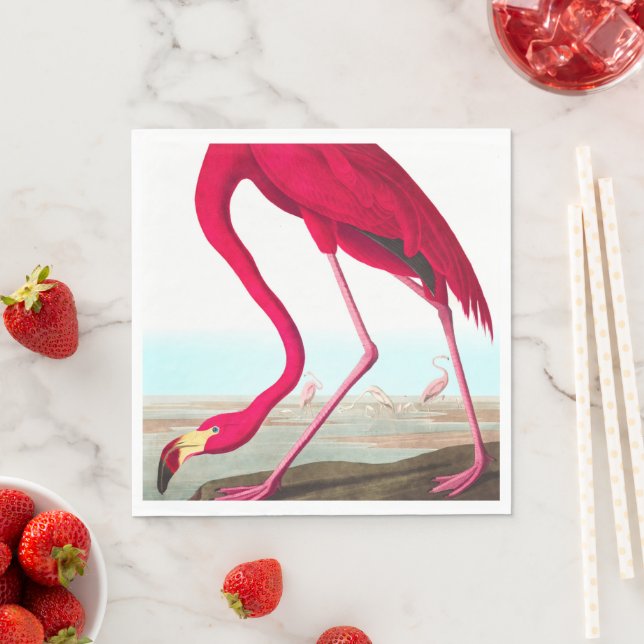 Guardanapo De Papel American Flamingo, por John James Audubon (Insitu)