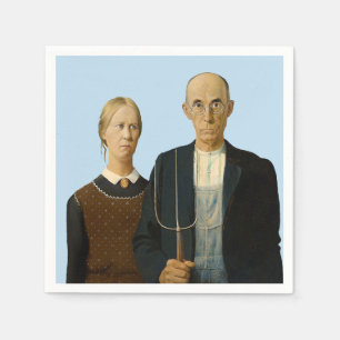 Guardanapo De Papel American Gothic Grant Wood