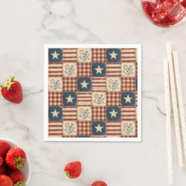 Guardanapo De Papel Americana Patriótica 4 de Julho Dia da Memória