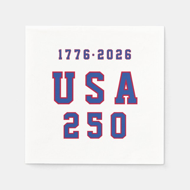 Guardanapo De Papel America's 250th Anniversary USA 250 1776 2026 (Frente)