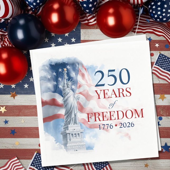 Guardanapo De Papel America's Semiquincentennial 250 Years Freedom (Semiquincentennial 250 Years Freedom Napkins)