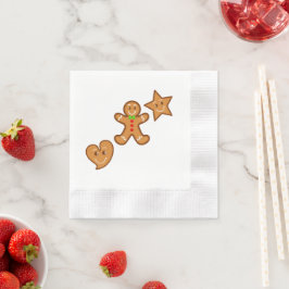 Guardanapo De Papel Amigos De Gingerpão XmaS, doce, coloridos