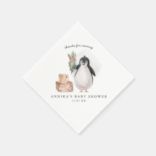 Guardanapo De Papel Amigos de inverno Pinguins e Ursos Polares
