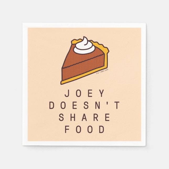 Guardanapo De Papel AMIGOS™ | Joey não compartilha Comida (Frente)
