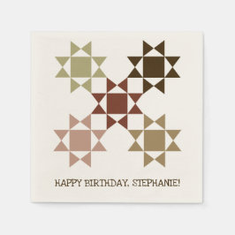 Guardanapo De Papel Amish Quilt Bloqueia a Filtragem Personalizada