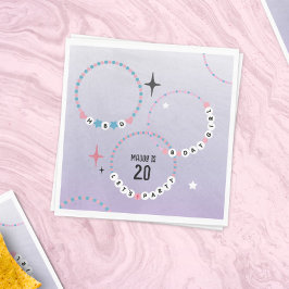 Guardanapo De Papel Amizade Bracelets Roxo Aniversário