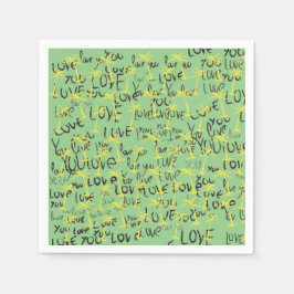 Guardanapo De Papel Amo Sua Arte Texto