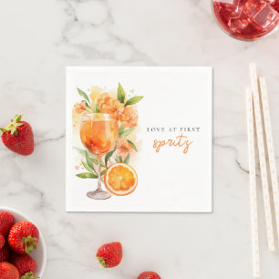 Guardanapo De Papel Amor à Primeira Taça de Spritz Chá de Noiva