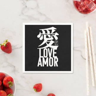 Guardanapo De Papel Amor. Amor. 愛.