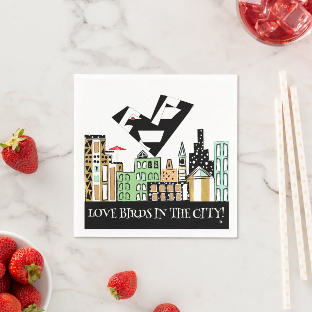 GUARDANAPO DE PAPEL AMOR AVE NA CIDADE (Insitu)