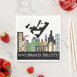 GUARDANAPO DE PAPEL AMOR AVE NA CIDADE