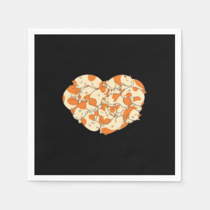 Guardanapo De Papel Amor Cardíaco de Suíno Suíno-bê-coxa