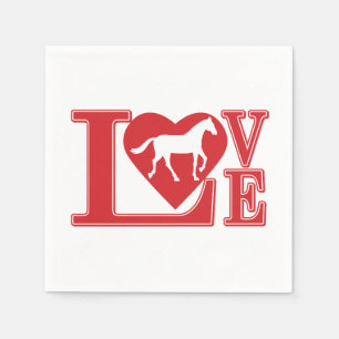 Guardanapo De Papel Amor Cavalos