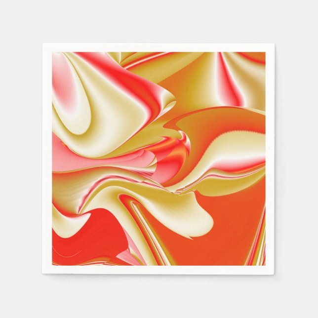 Guardanapo De Papel Amor e Abstrato 3D Rainbowart Dourado (Frente)