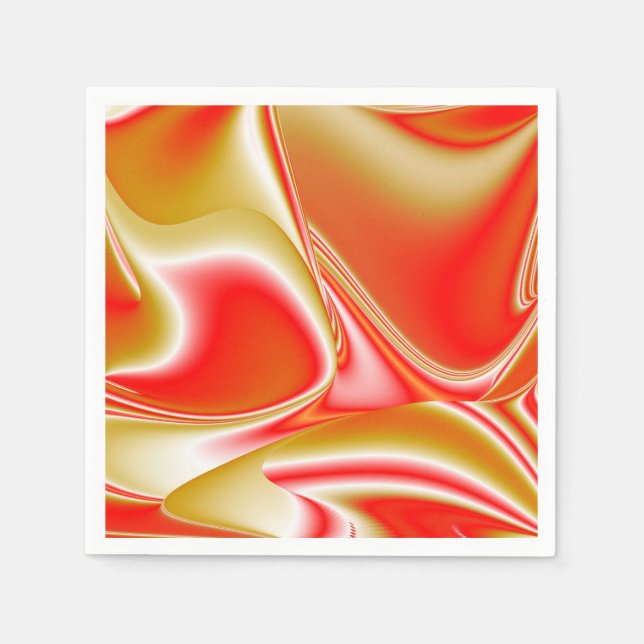 Guardanapo De Papel Amor e Abstrato 3D Rainbowart Dourado (Frente)