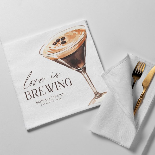Guardanapo De Papel Amor é Criar Chá de panela Espresso Martini (Criador carregado)