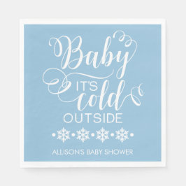 Guardanapo De Papel Amor é frio fora do Chá de fraldas Napkin