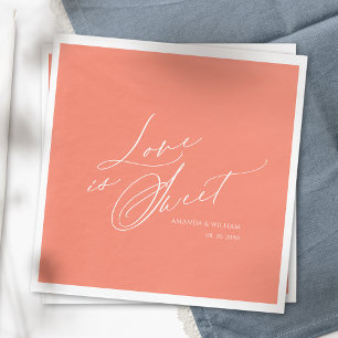 Guardanapo De Papel Amor é Napkin doce - Casamento elegante
