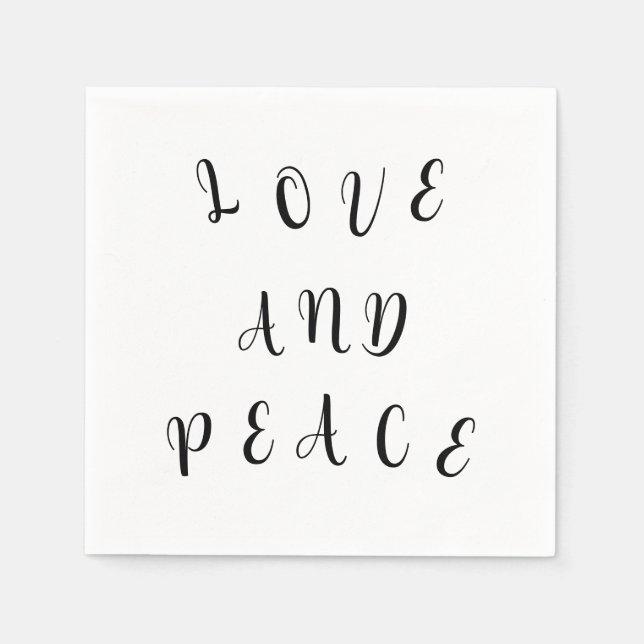 Guardanapo De Papel Amor e Paz Fofo (Frente)