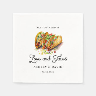 Guardanapo De Papel Amor e Tacos | Festa de Noivado