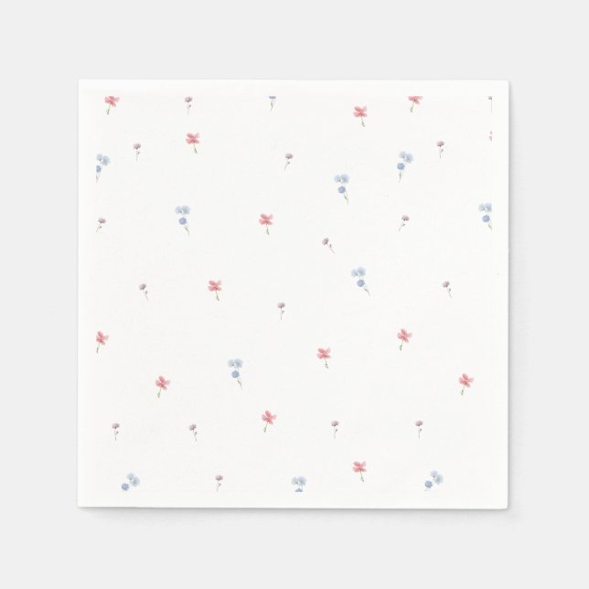 Guardanapo De Papel Amor em Bloom Wildflower Napkins (Frente)