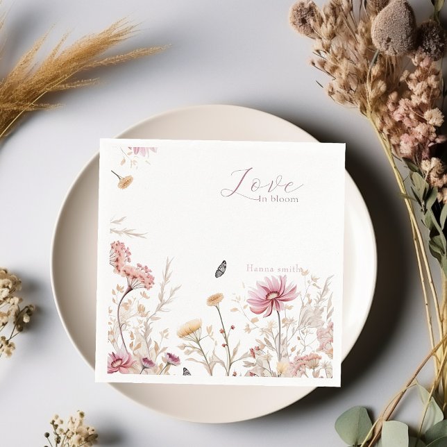 Guardanapo De Papel Amor em Chá de panela florescente (Criador carregado)