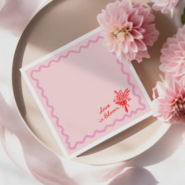 Guardanapo De Papel Amor em Flor Rosa Vermelho Chá de Noiva