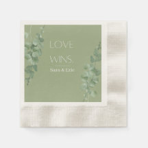 Amor ganha casamento personalizado Napkin