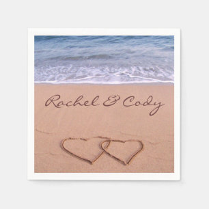 Guardanapo De Papel Amor na praia