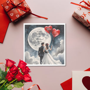 Guardanapo De Papel Amor Romântico No Casamento De Contos De Noite Na