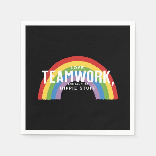 Guardanapo De Papel Amor, trabalho em equipe, e todas essas coisas hip (Frente)