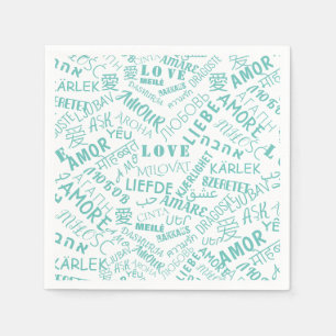Guardanapo De Papel AMOR - Vários Idiomas - Internacional Personaliz